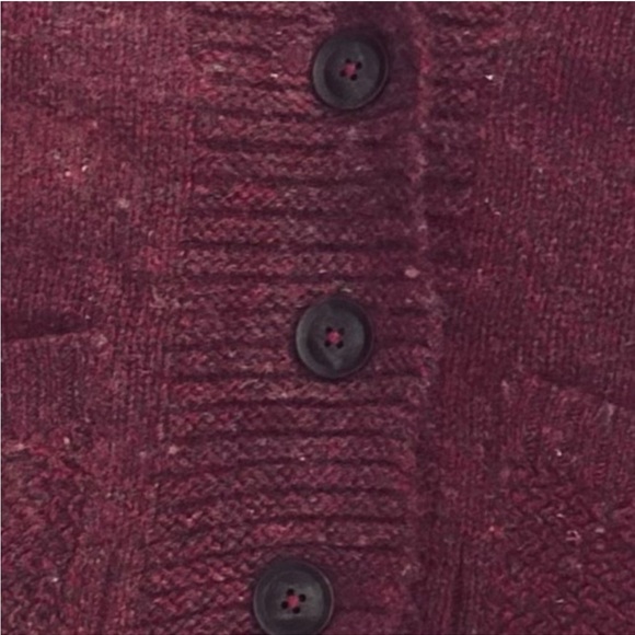 Eddie Bauer Women's‎ Knitted Open Front Wool Blend Cardigan, Burgundy Red, SZ XS - Picture 11 of 14